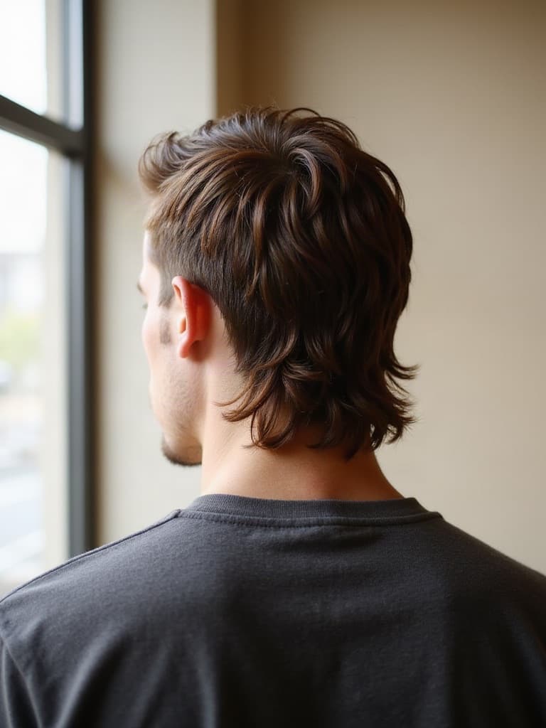 Modern mullet haircut